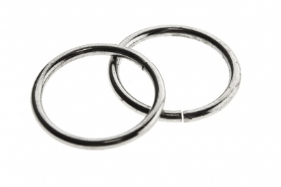 Кольцо металлическое d-15 мм, цв.-никель - купить в Южно-Сахалинске. Цена: 2.48 руб.