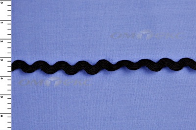 Тесьма плетеная "Вьюнчик"/черный - купить в Южно-Сахалинске. Цена: 48.11 руб.