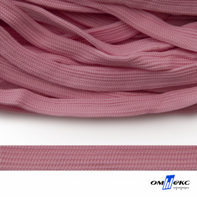 Шнур плетеный (плоский) d-12 мм, (уп.90+/-1м), 100% полиэстер, цв.256 - розовый - купить в Южно-Сахалинске. Цена: 8.62 руб.