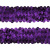 Тесьма с пайетками 12, шир. 30 мм/уп. 25+/-1 м, цвет фиолет - купить в Южно-Сахалинске. Цена: 1 098.48 руб.