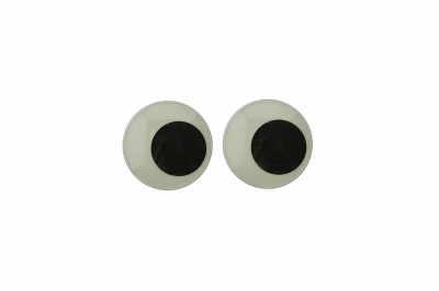 Глазки для игрушек, круглые, с бегающими зрачками, 8 мм/упак.100+/-2 шт, цв. -черно-белые - купить в Южно-Сахалинске. Цена: 28.86 руб.