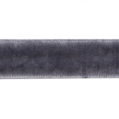 Лента бархатная нейлон, шир.12 мм, (упак. 45,7м), цв.189-т.серый - купить в Южно-Сахалинске. Цена: 457.61 руб.