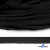 Шнур плетеный d-8 мм плоский, 70% хлопок 30% полиэстер, уп.85+/-1 м, цв.- чёрный - купить в Южно-Сахалинске. Цена: 735 руб.