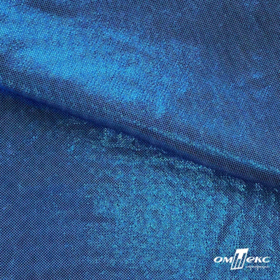 Трикотажное полотно голограмма, шир.140 см, #602 -голубой/голубой - купить в Южно-Сахалинске. Цена 385.88 руб.