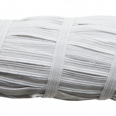 Резинка продежка С-67, шир. 7 мм (20 шт/10 м), цвет белый - купить в Южно-Сахалинске. Цена: 1 296.24 руб.