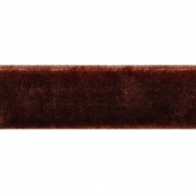Лента бархатная нейлон, шир.12 мм, (упак. 45,7м), цв.120-шоколад - купить в Южно-Сахалинске. Цена: 392 руб.