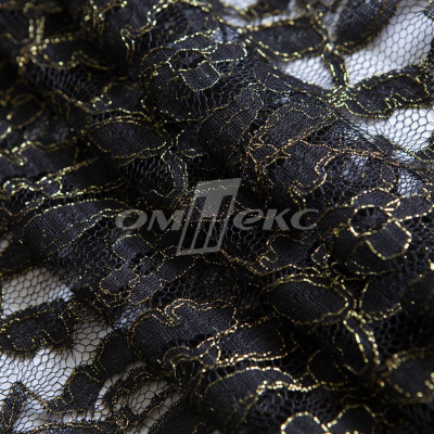 Кружевное полотно XD LACE 1-4, 80 гр/м2, шир.150см, цвет чёрный - купить в Южно-Сахалинске. Цена 245.94 руб.