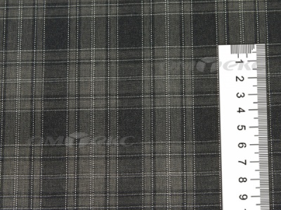 Ткань костюмная клетка 25235 2004, 185 гр/м2, шир.150см, цвет серый/бел - купить в Южно-Сахалинске. Цена 