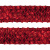 Тесьма с пайетками 3, шир. 35 мм/уп. 25+/-1 м, цвет красный - купить в Южно-Сахалинске. Цена: 1 308.30 руб.
